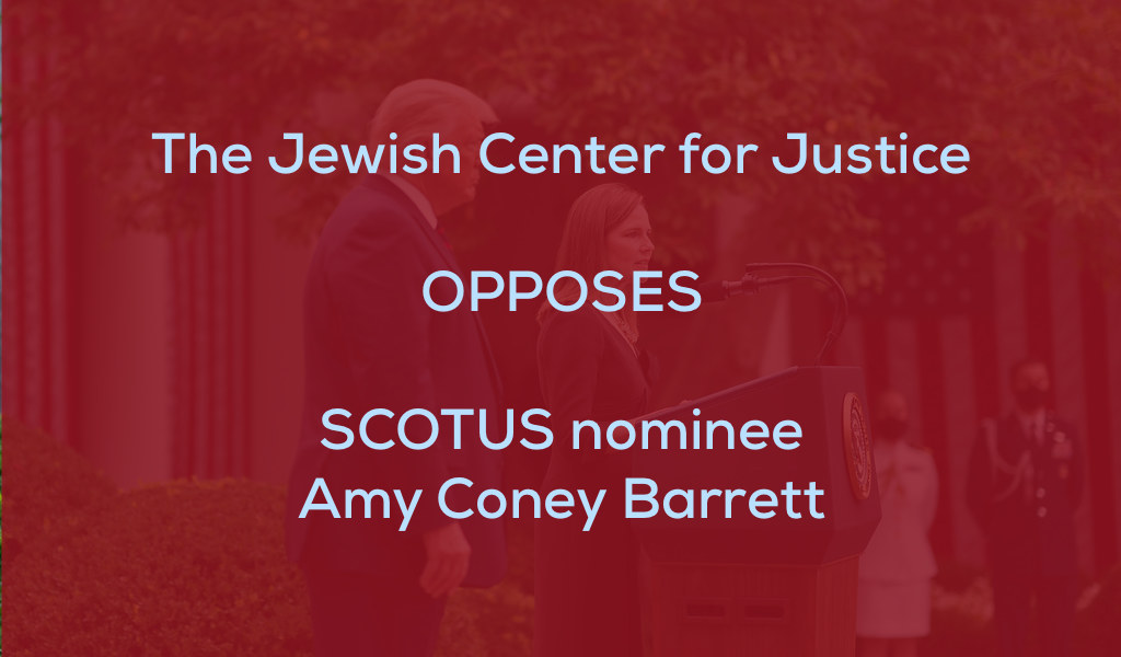 Action: Urge your Senators to OPPOSE Judge Amy Coney Barrett