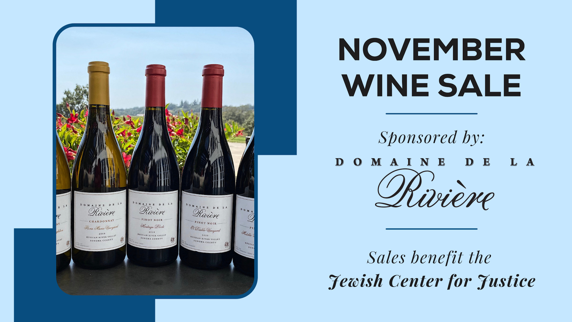 Purchase wine for the holiday season and support JCJ