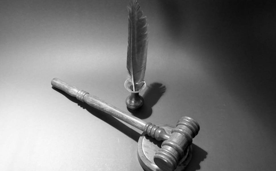 gavel and feather